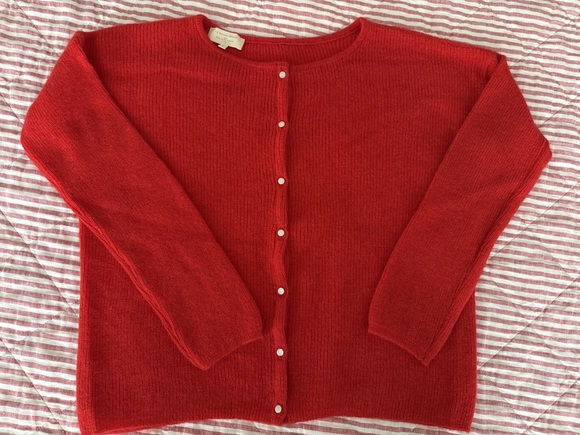 Sezane Sweaters - Sezane Gaspard Cardigan Red - Size L
